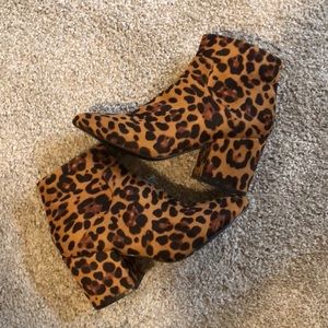 Brand new cheetah print booties